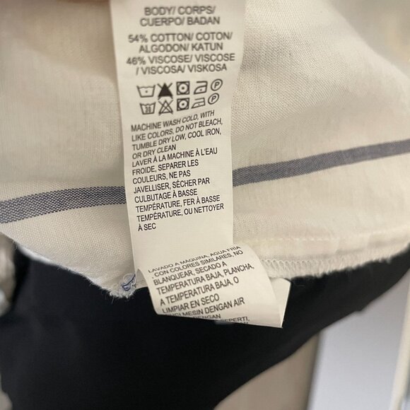 Lucky Brand Shirt Top Womens Small White Striped Cotton Collared Button Front - Picture 16 of 16